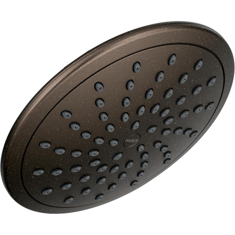 image:imageMoen Oil Rubbed Bronze Bathroom Rain Showerhead 8inch Wide Fixed Rainfall Shower Head 6345ORB25 GPM