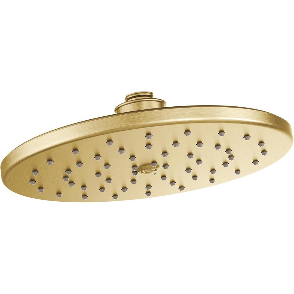 image:imageMoen S112EPBG 10Inch Single Function EcoPerformance Rainshower Showerhead with Immersion Rainshower Technology Brushed Gold