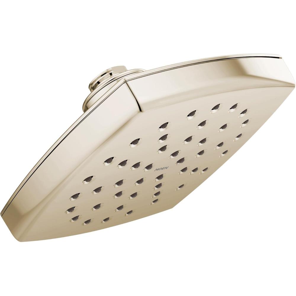 image:imageMoen S6365EPNL Voss 6 SingleFunction EcoPerformance Rainshower Showerhead with Immersion Technology Polished Nickel