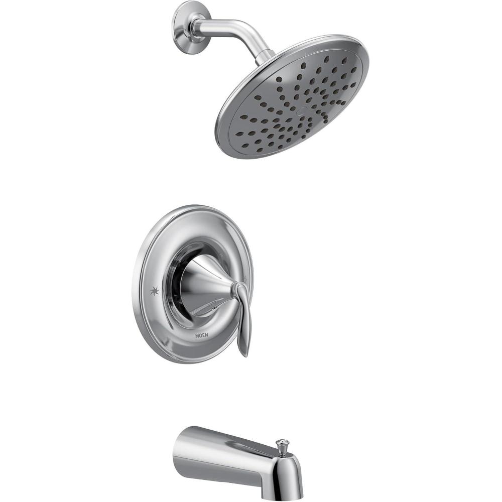 image:imageMoen T2233EP Eva Tub Shower System with Rainshower Showerhead without Valve ChromePack of 1