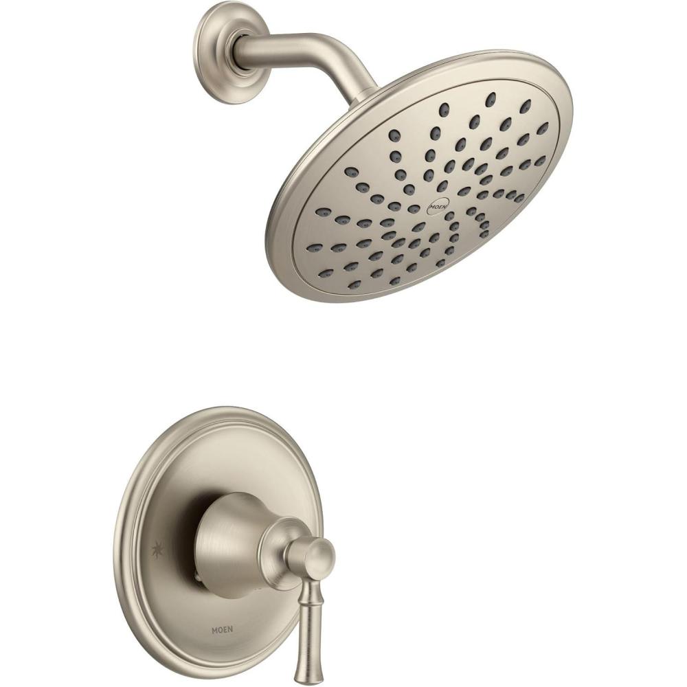 image:imageMoen T2282EPBN Dartmoor Shower Only System with Rainshower Showerhead without Valve Brushed Nickel