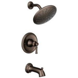image:imageMoen T2283EPORB Dartmoor Tub Shower Faucet System with Rainshower Showerhead without Valve Oil Rubbed BronzeOil Rubbed Bronze
