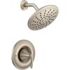 Moen Eva Brushed Nickel Posi-Temp Shower Faucet Trim with Eco-Performance Rain Showerhead and Shower Lever Handle, Valve Required, T2232EPBN(Brushed Nickel)