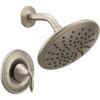 Moen Eva Brushed Nickel Posi-Temp Shower Faucet Trim with Eco-Performance Rain Showerhead and Shower Lever Handle, Valve Required, T2232EPBN(Brushed Nickel)