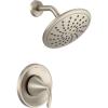 Moen Glyde Brushed Nickel Shower Only System with Rainshower Showerhead without Valve, T2842EPBN