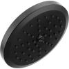 Moen Matte Black One-Function 6-3/4 Inch Wide Diameter Rain Showerhead with Immersion Rainshower Technology, S178BL