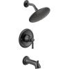 Moen T2283EPORB Dartmoor Tub Shower Faucet System with Rainshower Showerhead without Valve, Oil Rubbed Bronze(Matte Black)