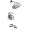 Moen T2843EPBN Glyde Tub Shower Faucet System with Rainshower Showerhead without Valve, Brushed Nickel(Chrome)