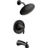 Moen T2843EPBN Glyde Tub Shower Faucet System with Rainshower Showerhead without Valve, Brushed Nickel(Matte Black)