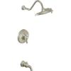 Moen TS32104BG Weymouth Posi-Temp Tub and Shower Trim Kit, Valve Required, including 9-Inch 2-Spray Rainshower, Brushed Gold(Brushed Nickel)