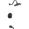 Moen TS32104BG Weymouth Posi-Temp Tub and Shower Trim Kit, Valve Required, including 9-Inch 2-Spray Rainshower, Brushed Gold(Matte Black)
