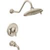 Moen TS32104BG Weymouth Posi-Temp Tub and Shower Trim Kit, Valve Required, including 9-Inch 2-Spray Rainshower, Brushed Gold(Polished Nickel)