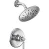 Moen UT2282EPBL Dartmoor M-CORE 2-Series 1-Handle Shower Trim Kit with 8-Inch Rainshower, Valve Required, Matte Black(Chrome)