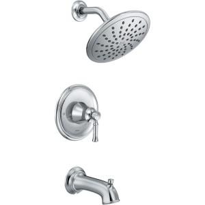Moen T2283EPORB Dartmoor Tub Shower Faucet System with Rainshower Showerhead without Valve, Oil Rubbed Bronze(Chrome)
