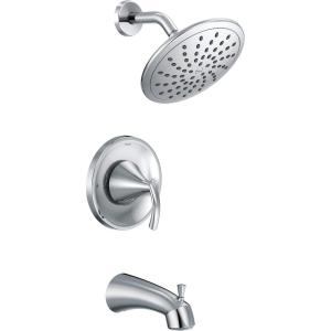 Moen T2843EPBN Glyde Tub Shower Faucet System with Rainshower Showerhead without Valve, Brushed Nickel(Chrome)