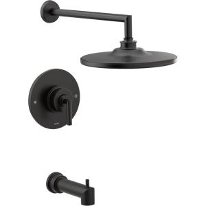 Moen TS22003EPBL Arris Posi-Temp Pressure Balancing Modern Tub and Shower Trim Kit with 10-Inch Eco-Performance Rainshower, Valve Required, Matte Black(Matte Black)