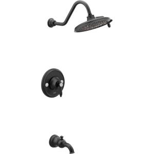 Moen TS32104BG Weymouth Posi-Temp Tub and Shower Trim Kit, Valve Required, including 9-Inch 2-Spray Rainshower, Brushed Gold(Matte Black)