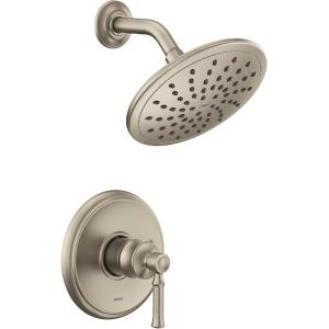 Moen UT2282EPBL Dartmoor M-CORE 2-Series 1-Handle Shower Trim Kit with 8-Inch Rainshower, Valve Required, Matte Black(Brushed Nickel)