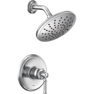 Moen UT2282EPBL Dartmoor M-CORE 2-Series 1-Handle Shower Trim Kit with 8-Inch Rainshower, Valve Required, Matte Black(Chrome)