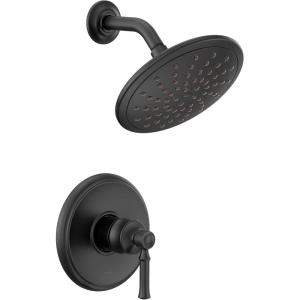 Moen UT2282EPBL Dartmoor M-CORE 2-Series 1-Handle Shower Trim Kit with 8-Inch Rainshower, Valve Required, Matte Black(Matte Black)