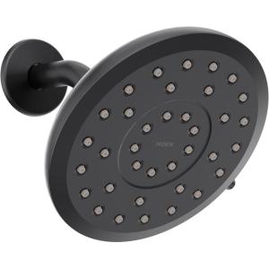 Moen Verso Eco-Performance Infiniti Dial Round Rain Shower Head, 7-Inch Diameter Spray Head, Brushed Nickel, 220R7EPBN(Matte Black)