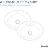 Moen Greenfield Matte Black Single Handle Bathroom Sink Faucet with Optional Deckplate, 6504BL