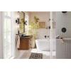 Moen Greenfield Matte Black Two-Handle Widespread Bathroom Sink Faucet, TV6507BL