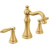 Moen TS42108BL Weymouth Two-Handle Lever Handle Bathroom Faucet Trim Kit, Valve Required, Matte Black(Brushed Gold)