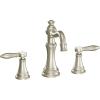 Moen TS42108BL Weymouth Two-Handle Lever Handle Bathroom Faucet Trim Kit, Valve Required, Matte Black(Brushed Nickel)