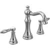 Moen TS42108BL Weymouth Two-Handle Lever Handle Bathroom Faucet Trim Kit, Valve Required, Matte Black(Polished Nickel)