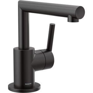 Moen S43001BL Arris One-Handle Single Hole Modern Bathroom Faucet, Matte Black(Matte Black)