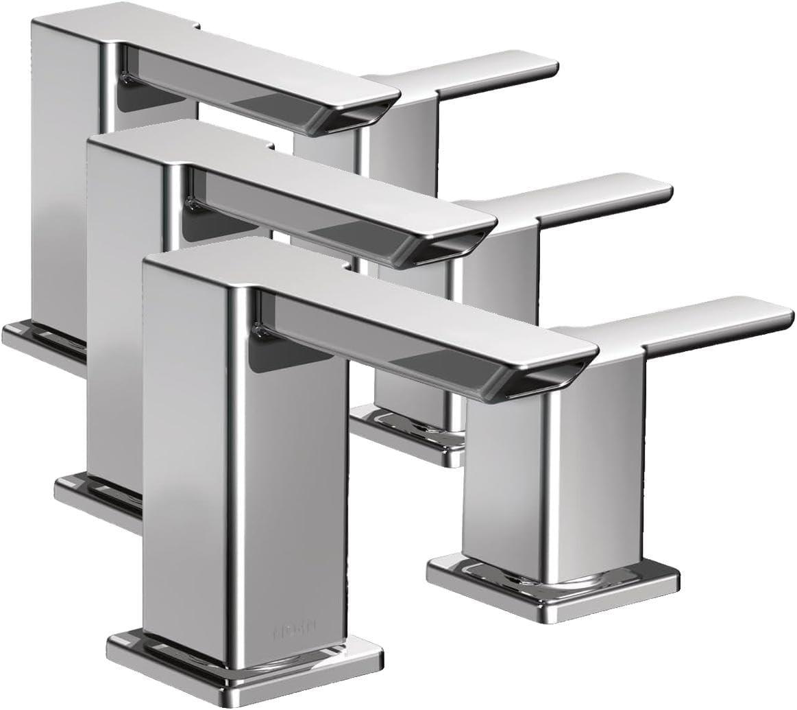 image:imageMoen 90 Degree Chrome TwoHandle 8 in Widespread Bathroom Faucet Trim Kit Valve Required TS6720Chrome
