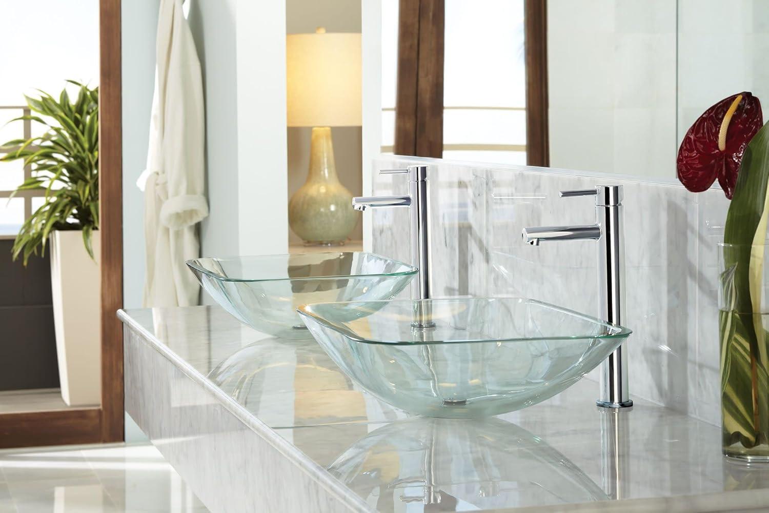 image:imageMoen Align Chrome OneHandle Single Hole Modern Vessel Sink Bathroom Faucet 6192Brushed Nickel