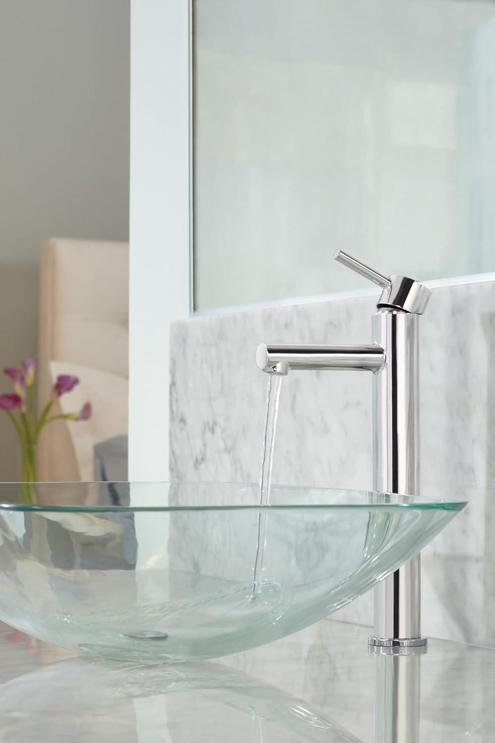 image:imageMoen Align Chrome OneHandle Single Hole Modern Vessel Sink Bathroom Faucet 6192Chrome
