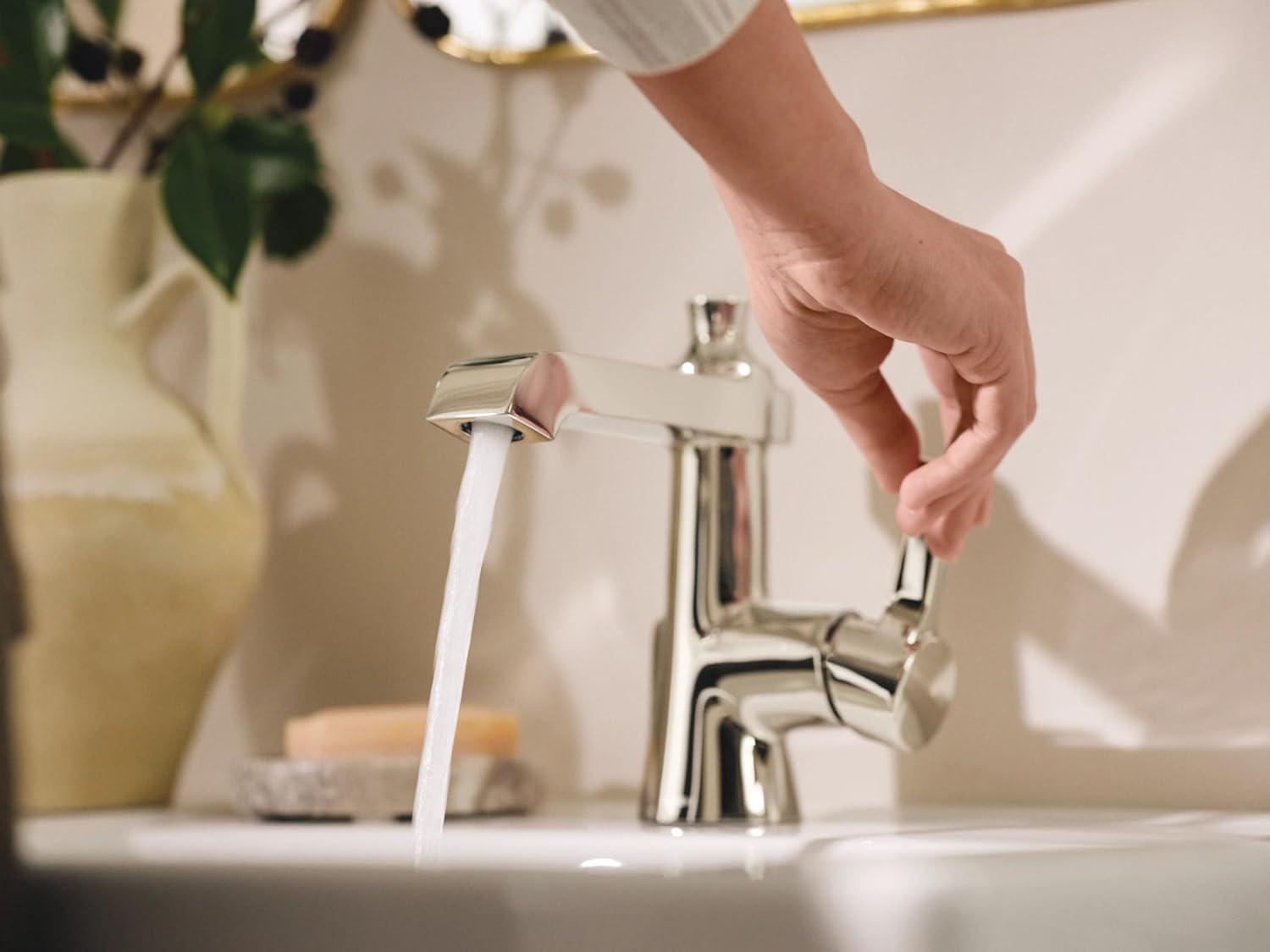 image:imageMoen Flara Polished Nickel Motionsense Wave Touchless Single Handle Bathroom Sink Faucet S6981EWNL