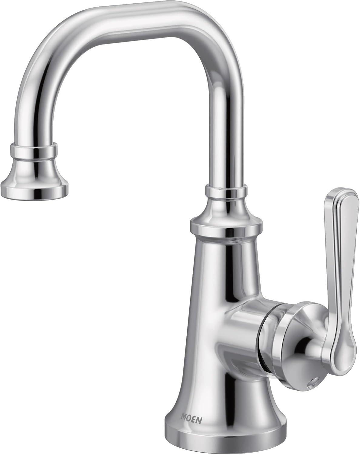 image:imageMoen S44101 Colinet OneHandle Single Hole Traditional Bathroom Sink Faucet Chrome