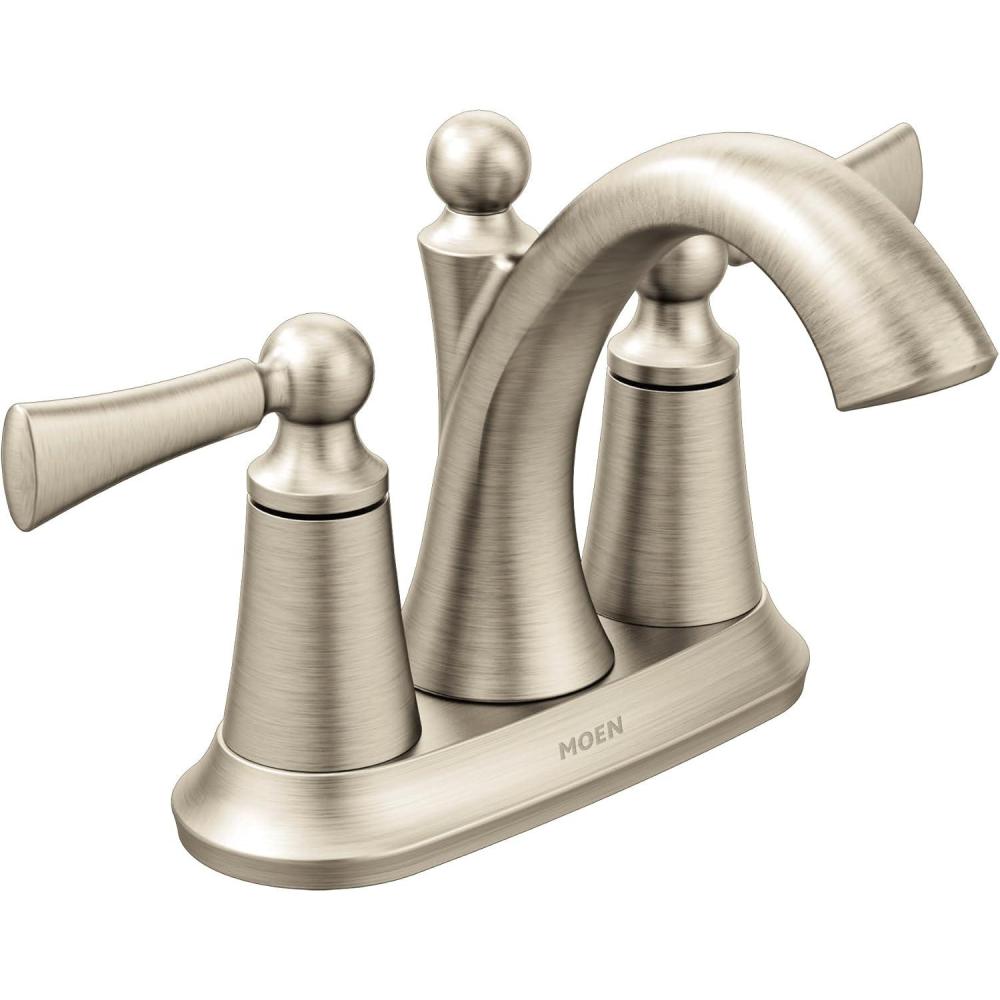 image:imageMoen 4505 Chrome TwoHandle Bathroom Faucet 550 x 813 x 1013 inchesBrushed Nickel