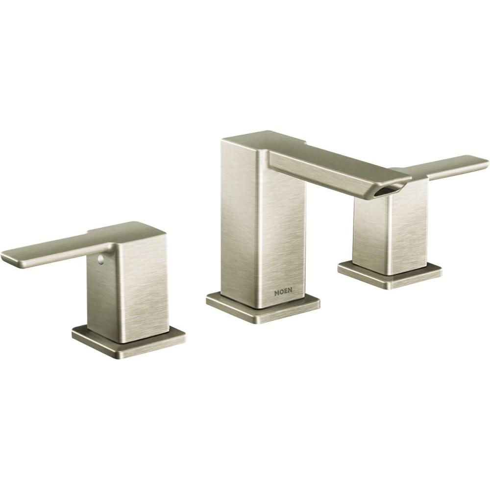 image:imageMoen 90 Degree Chrome TwoHandle 8 in Widespread Bathroom Faucet Trim Kit Valve Required TS6720Brushed Nickel