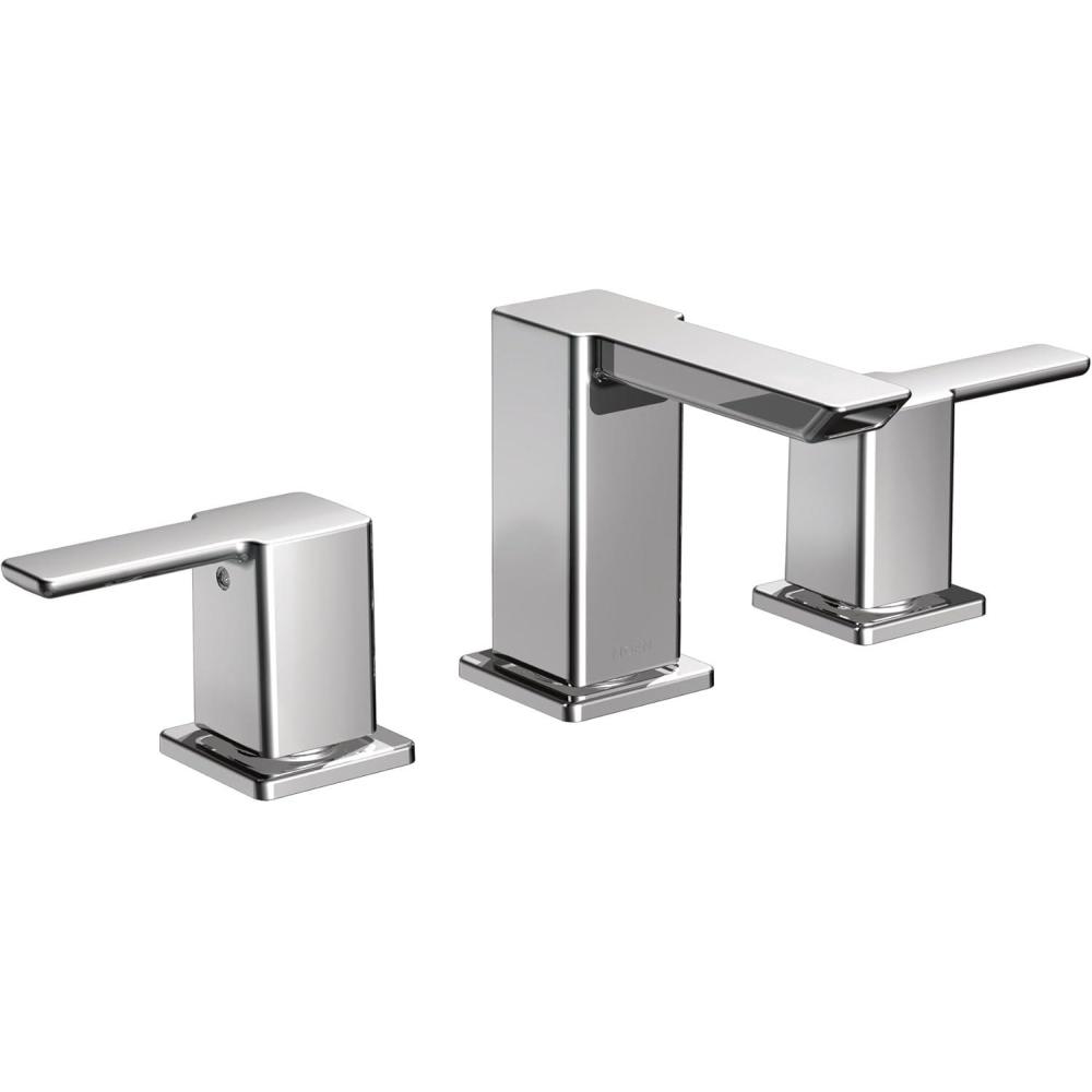 image:imageMoen 90 Degree Chrome TwoHandle 8 in Widespread Bathroom Faucet Trim Kit Valve Required TS6720Chrome