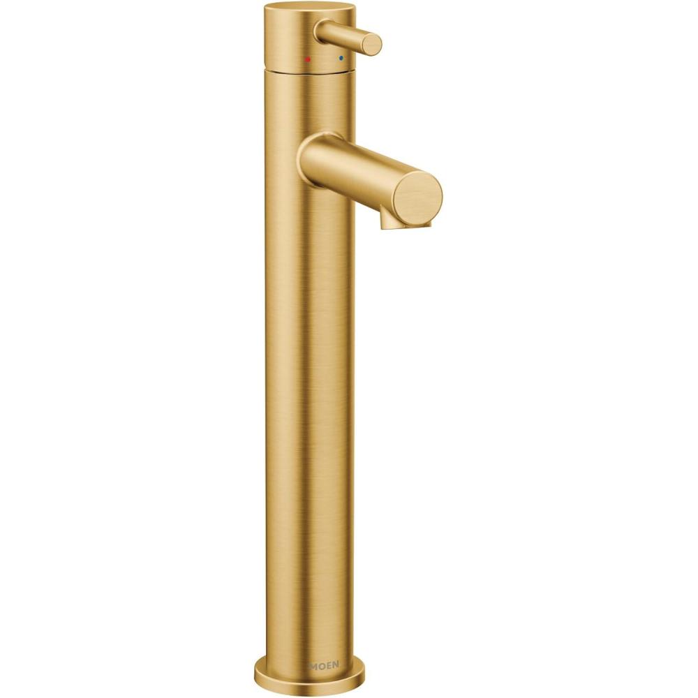image:imageMoen Align Chrome OneHandle Single Hole Modern Vessel Sink Bathroom Faucet 6192Brushed Gold