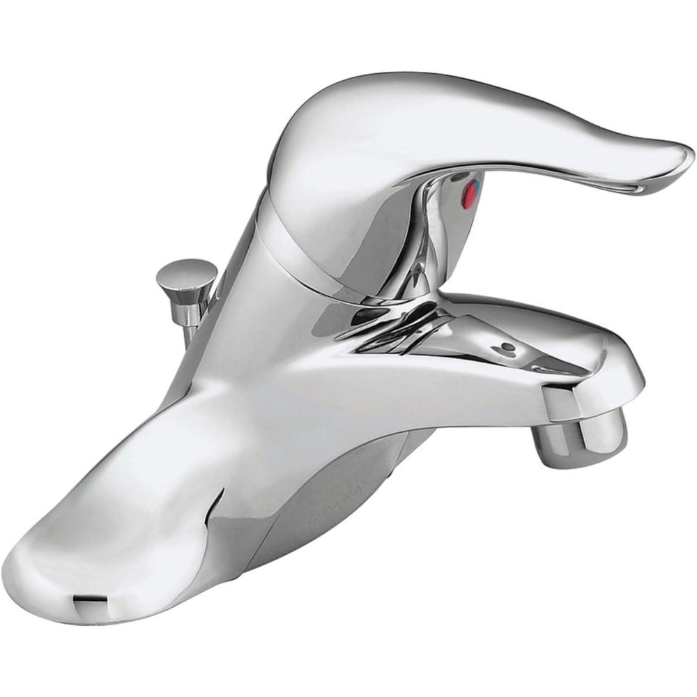 image:imageMoen Chateau Chrome OneHandle LowArc Centerset Bathroom Sink Faucet with Drain Assembly L4621Chrome