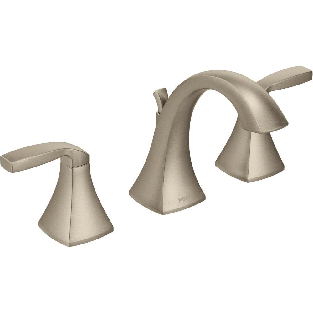 image:imageMoen Voss Chrome TwoHandle Adjustable Widespread Bathroom Faucet Trim Kit Valve Required T6905Brushed Nickel