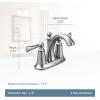 Moen 4505 Chrome Two-Handle Bathroom Faucet, 5.50 x 8.13 x 10.13 inches(Chrome)