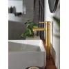 Moen Align Chrome One-Handle Single Hole Modern Vessel Sink Bathroom Faucet, 6192(Brushed Gold)
