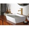 Moen Align Chrome One-Handle Single Hole Modern Vessel Sink Bathroom Faucet, 6192(Brushed Gold)