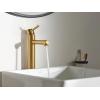 Moen Align Chrome One-Handle Single Hole Modern Vessel Sink Bathroom Faucet, 6192(Brushed Gold)