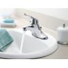 Moen Chateau Chrome One-Handle Low-Arc Centerset Bathroom Sink Faucet with Drain Assembly, L4621(Chrome)