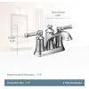 Moen Dartmoor Chrome Traditional Two Handle Centerset Bathroom Sink Faucet, 6802