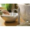 Moen Eva Chrome One-Handle Single Hole Bathroom Sink Faucet with Optional Deckplate and Available Vessel Sink Extension Kit, 6400