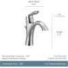 Moen Eva Chrome One-Handle Single Hole Bathroom Sink Faucet with Optional Deckplate and Available Vessel Sink Extension Kit, 6400